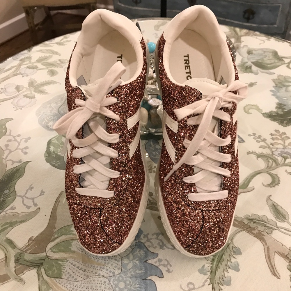 Tretorn Pink Glitter Sneakers